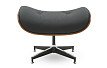 Комплект кресло и оттоманка Eames Lounge, черный/орех
