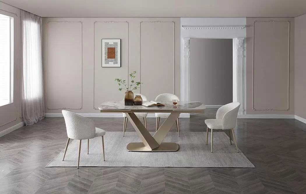 Стул Ornella, белый тедди/шампань - фото 2