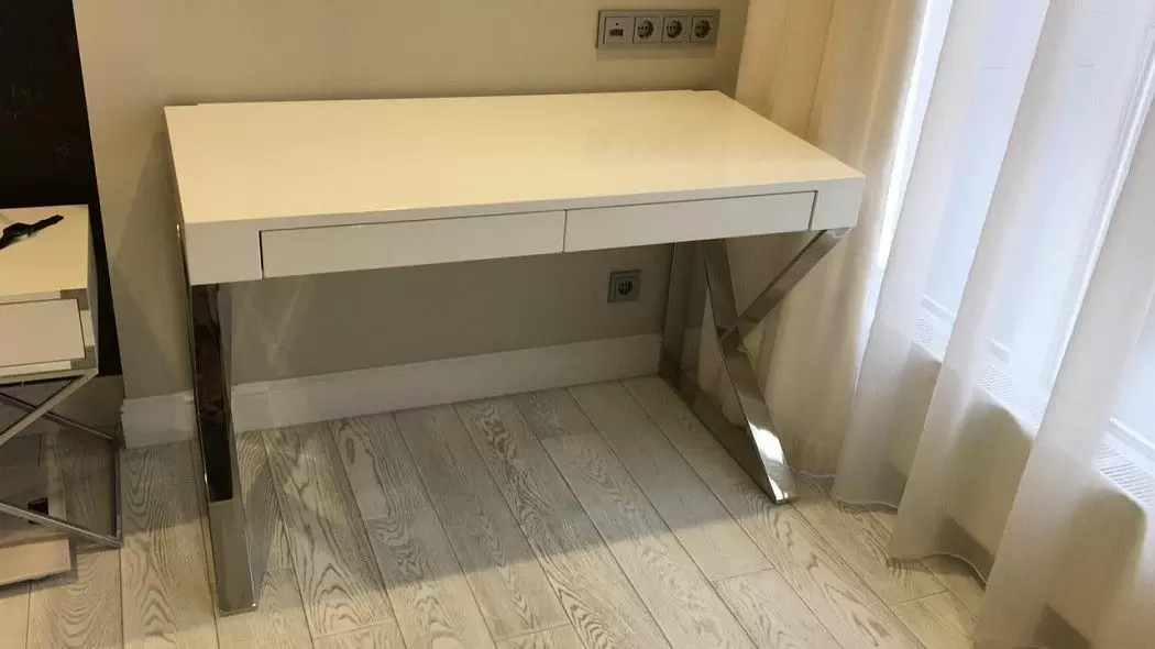 Стол письменный Edgar (2 ящика), белый - фото 11