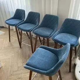 Стул полубарный Joan (65), темно-синий