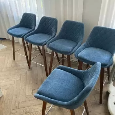 Стул полубарный Joan (65), индиго