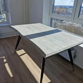 Стол раскладной Dusseldorf 160-200, античный дуб/черный