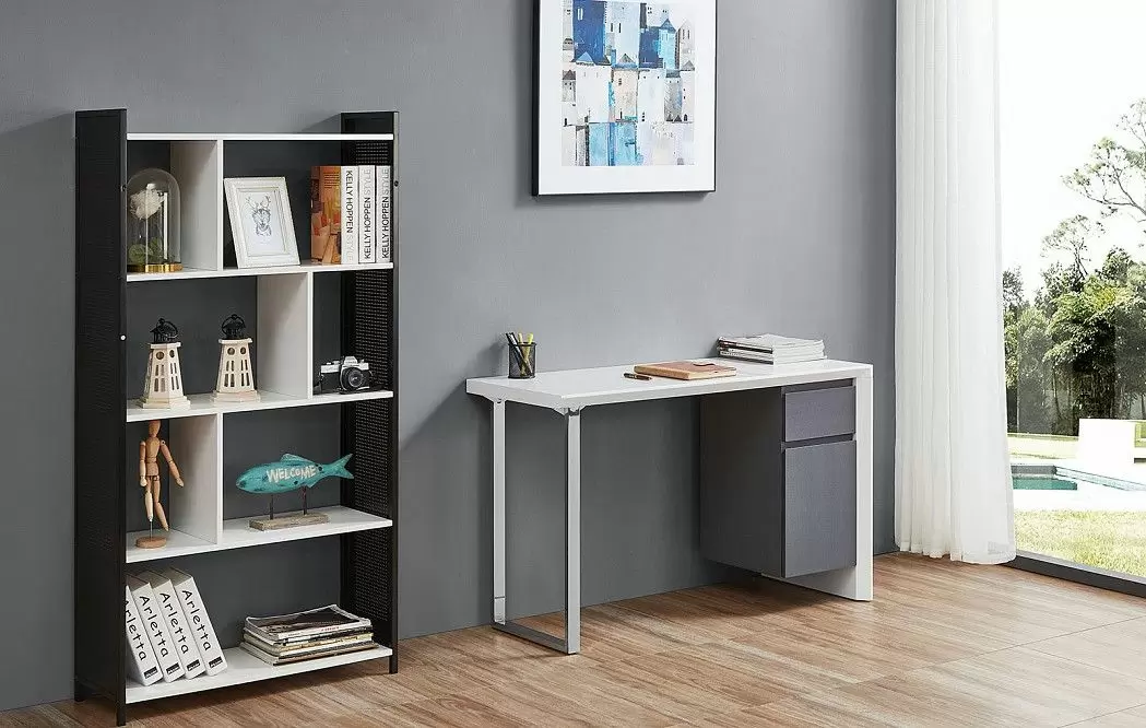 Стол письменный Kepler, белый/серый - фото 2