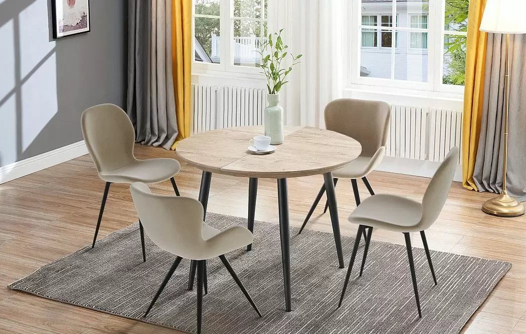 Стол раскладной Leticia 100-130, дуб/черный - фото 15