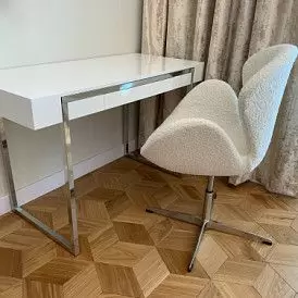 Стол письменный Ego, орех/белые ножки