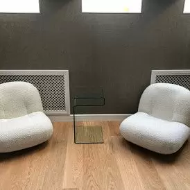 Кресло Cloud, слоновая кость/золото