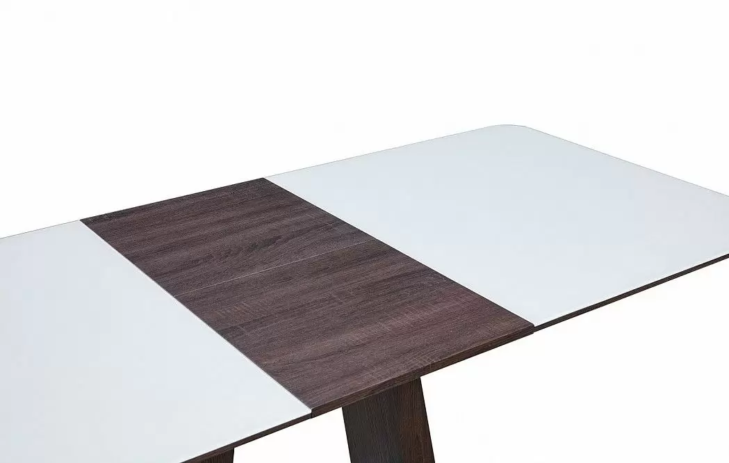 Стол раскладной Rosanna 120-160, темно-коричневый/белый - фото 7