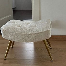 Оттоманка Hygge, слоновая кость/золото