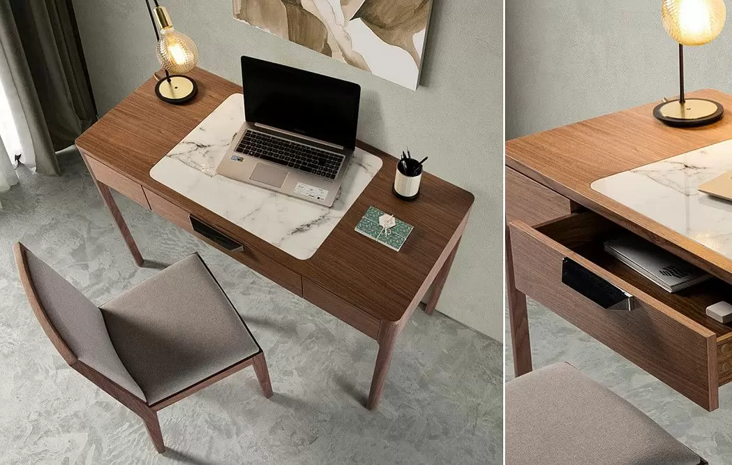 Стол письменный Stanford, орех/мрамор - фото 2