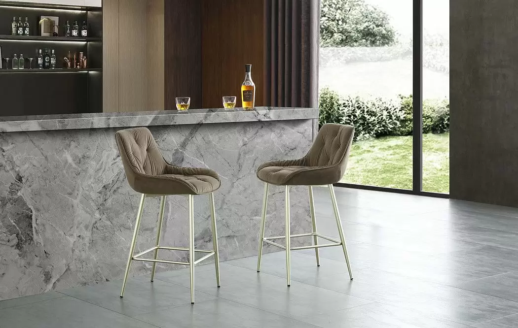 Стул полубарный Joely Bar (65), коричневый/шампань - фото 2