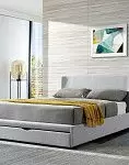 Кровать с выдвижным ящиком Minneapolis 160x200, серый