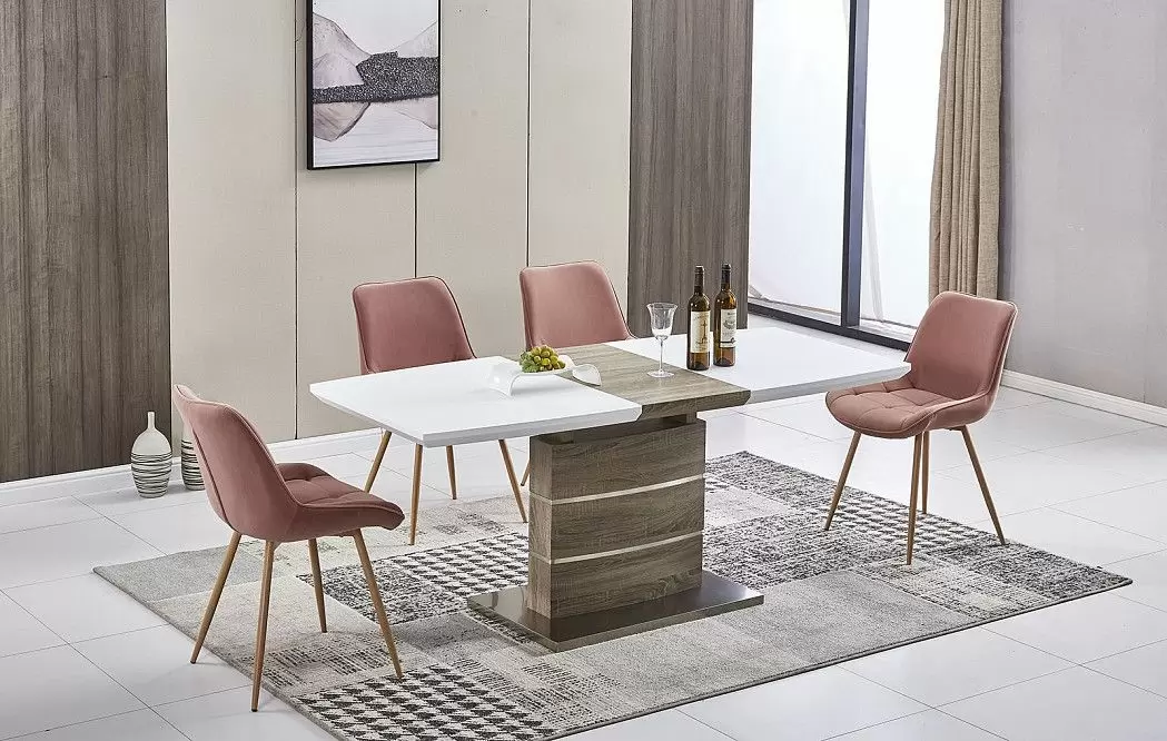 Стол раскладной Arioso Glass (120), белый/дуб - фото 18