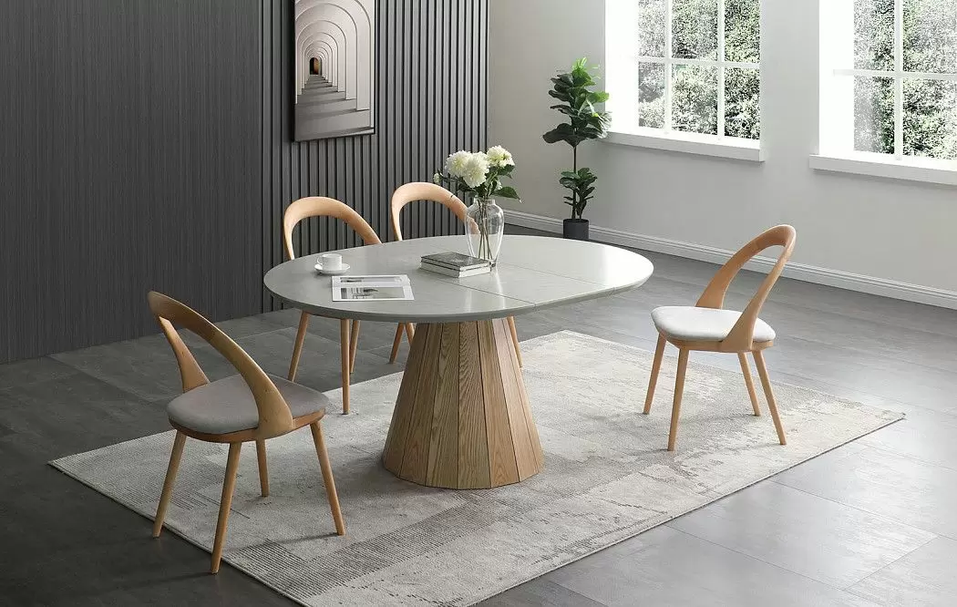 Стол раскладной Eclectic 120-160, серый/ясень - фото 2