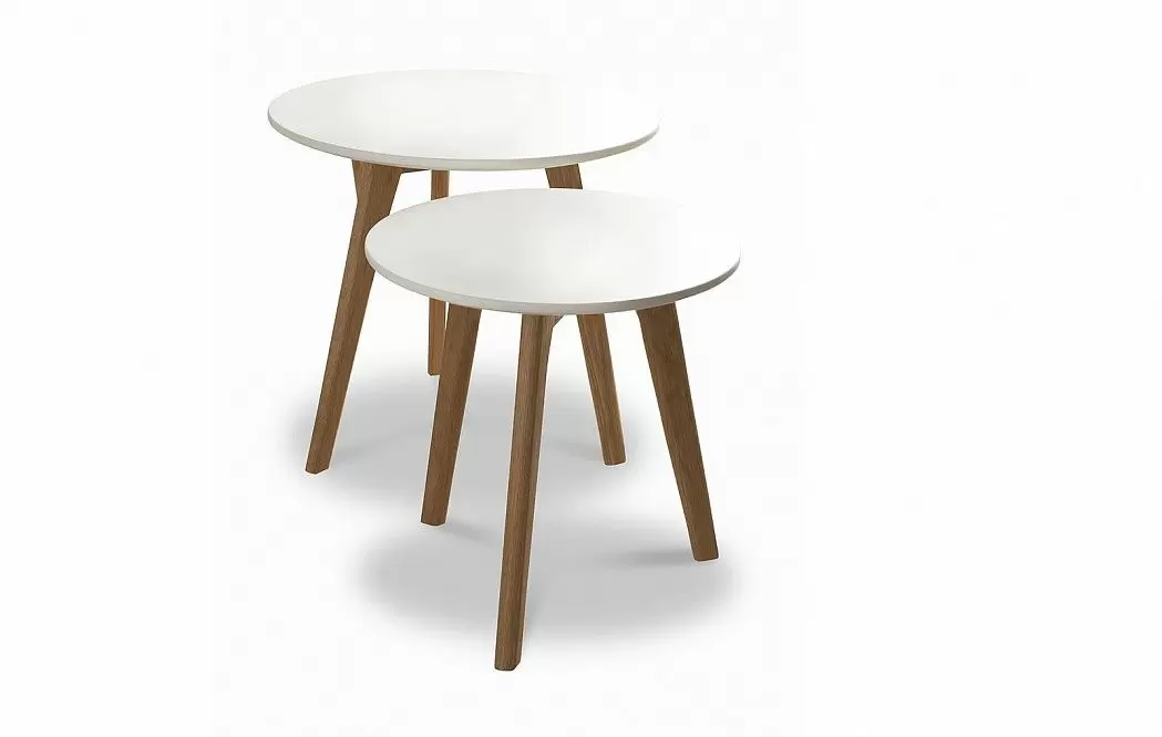 Набор из 2-х столов Fiesta, белый/дуб - фото 7