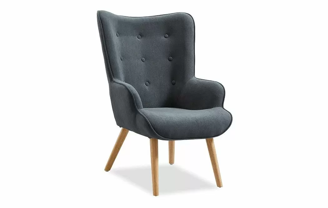 Кресло и оттоманка Hygge, графит/натуральный - фото 3