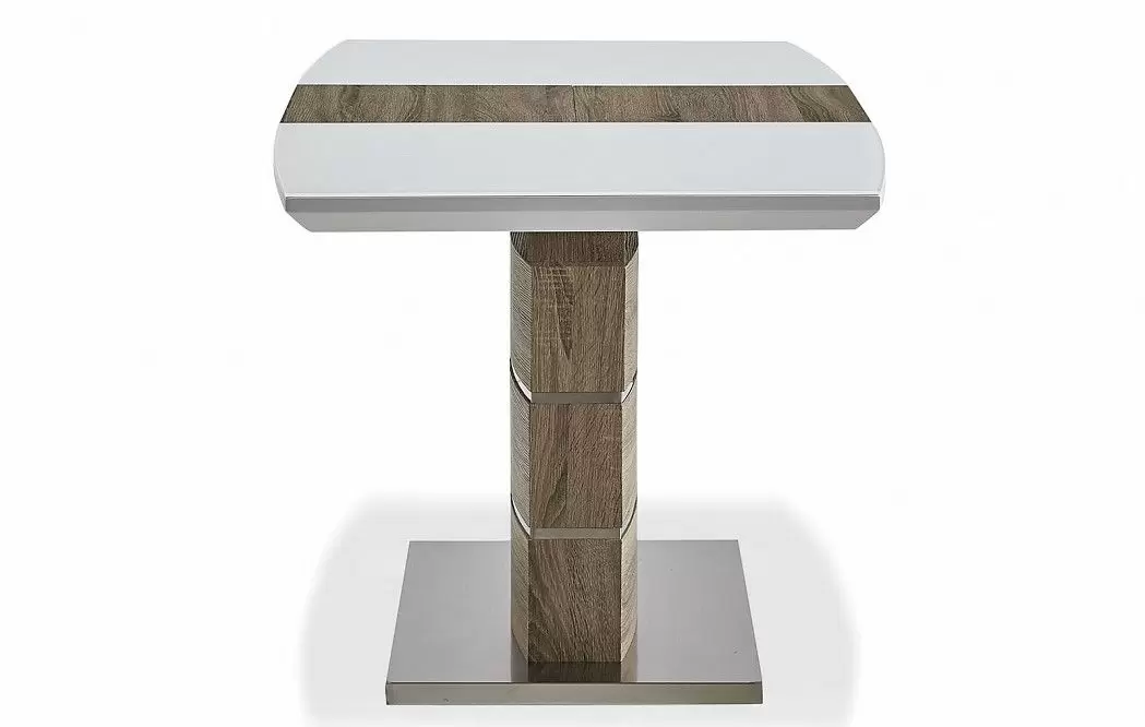 Стол раскладной Arioso Glass (140), белый/дуб - фото 15