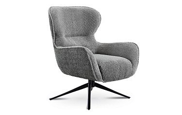 Кресло Sebastian, серый/темно-серый