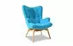 Кресло с оттоманкой Contour, голубой