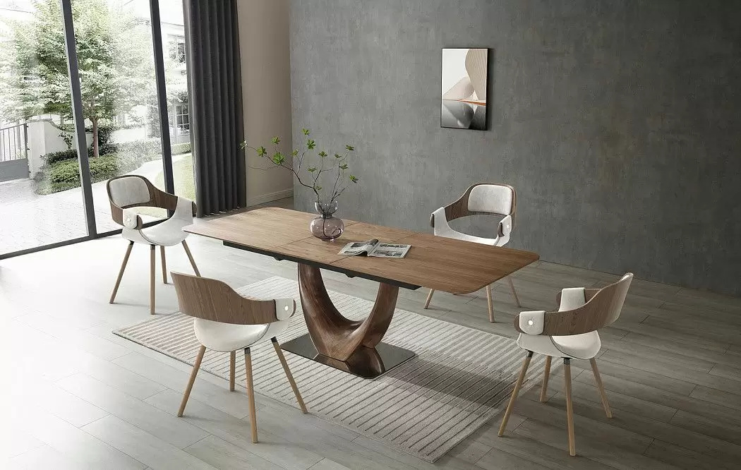 Стол раскладной Rimini 140-170, орех - фото 4