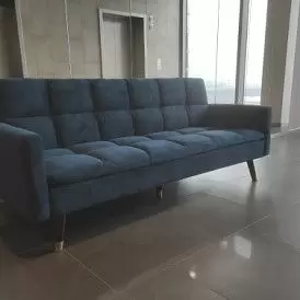 Диван-кровать Felicity, темно-синий/натуральный