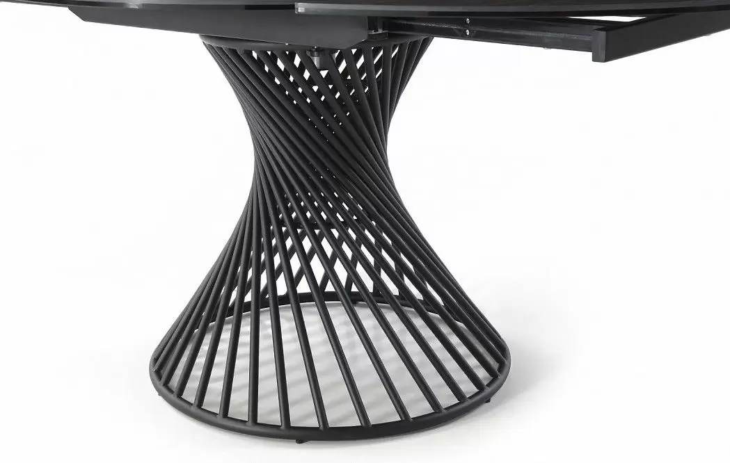 Стол раскладной Tornado 120-180, темная керамика/черный - фото 14