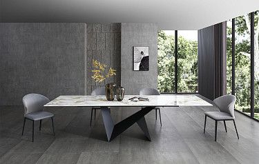 Стол Portofino Black + 4 стула Dolores