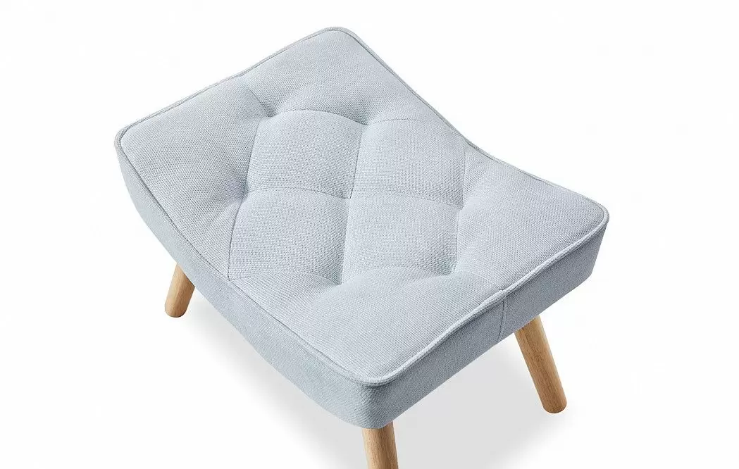 Кресло и оттоманка Hygge, голубой/натуральный - фото 14