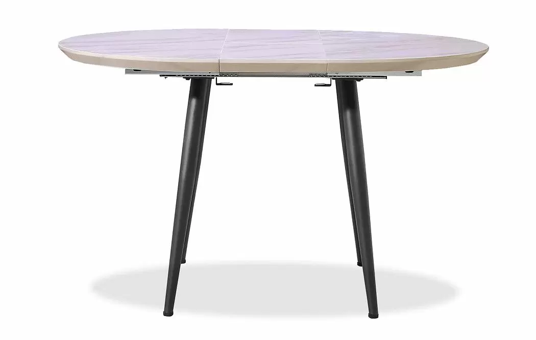 Стол раскладной Leticia 100-130, мраморный рисунок/черный - фото 13