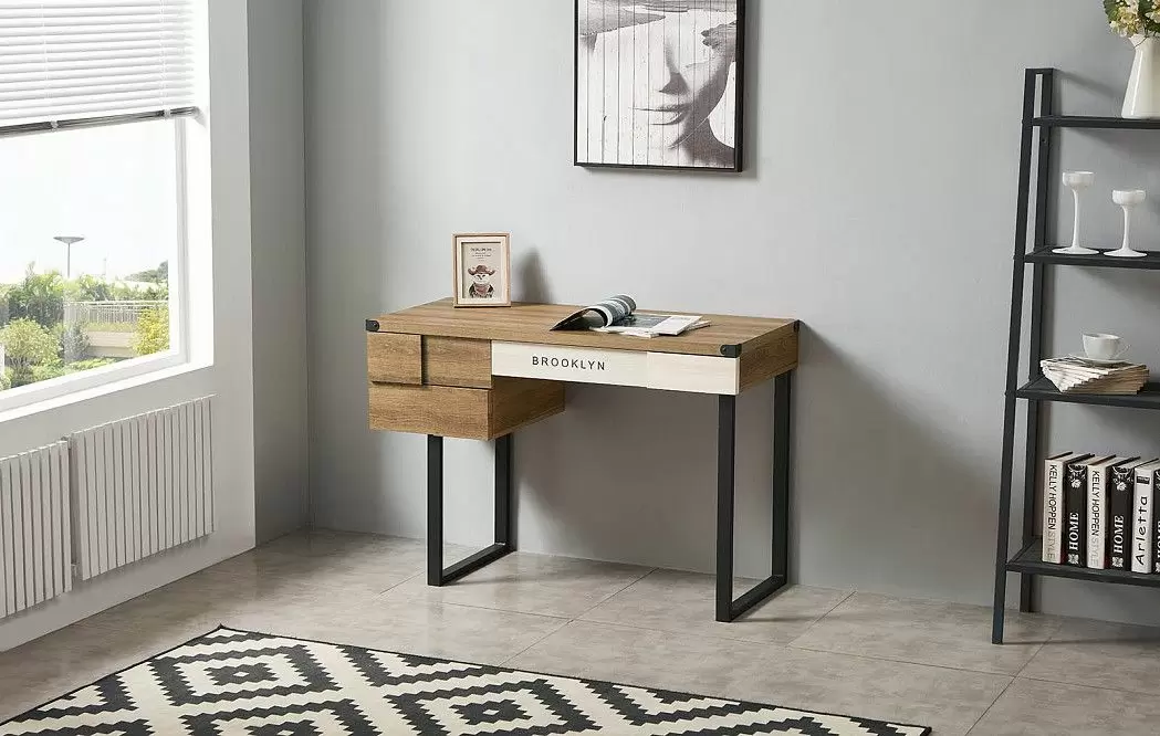 Стол письменный Brooklyn, орех/черный - фото 3