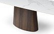 Стол раскладной Bavaria 120-180, белая керамика/орех