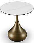 Стол журнальный Reggio (50), белый камень/бронза
