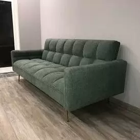 Диван-кровать Madrid, желтый/золотые ножки