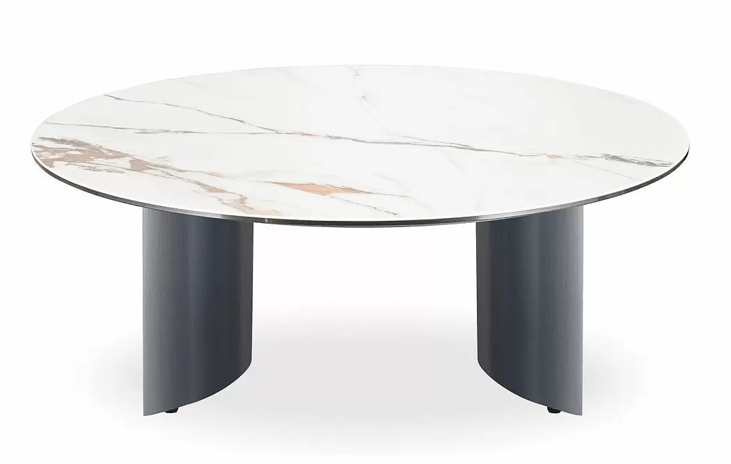 Стол журнальный Storm (100), белый камень/сталь - фото 5