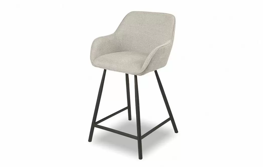 Стул полубарный Edwin, светло-серый/черный - фото 5