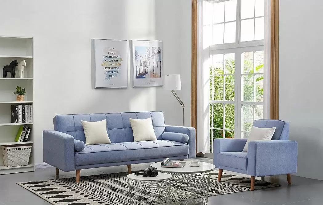 Диван-кровать Scandinavia, голубой - фото 12