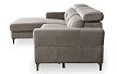 Диван-реклайнер Adeline угловой (левый), серо-коричневый
