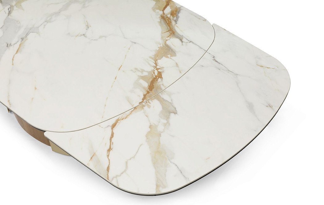 Стол раскладной Milan 160-230, керамика/шампань/орех - фото 10