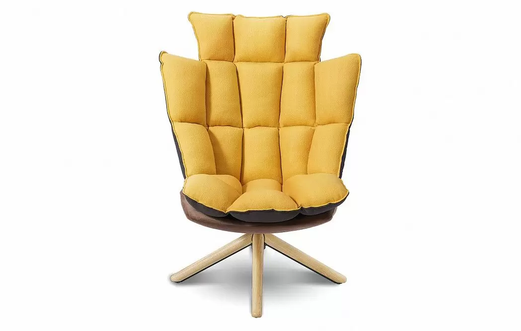 Кресло в стиле Husk, желтый - фото 3