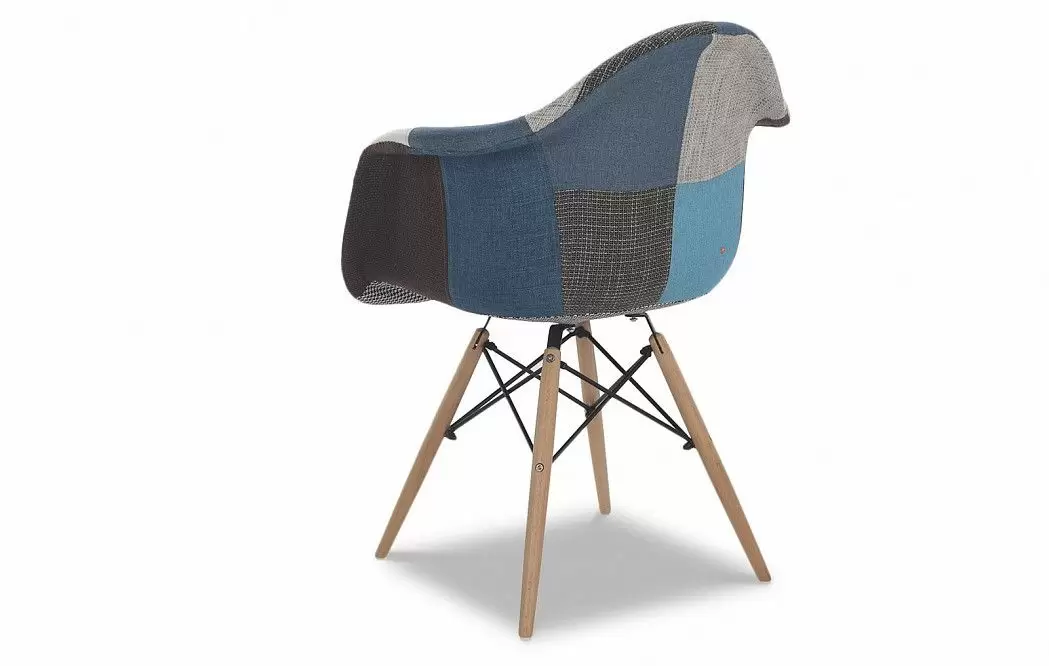 Стул Aura (в стиле Eames), синий пэчворк - фото 4