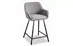Стул полубарный Kevin (58), серый/черный