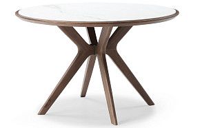 Стол Tango 120, светлая керамика/орех Стол Tango 120, светлая керамика/орех