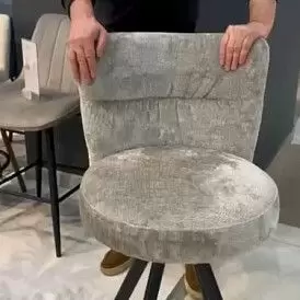 Стул полубарный Dita, серо-бежевый