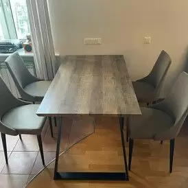 Стол раскладной Maryland 120-160, орех/черный