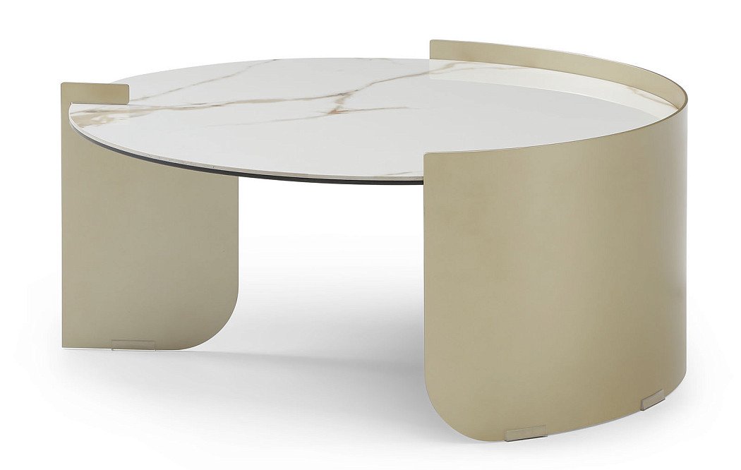 Стол журнальный Diva (92), белая керамика/шампань - фото 4