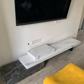 Стол журнальный Gabrielle (100), белый камень