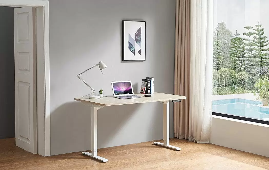 Стол Vancouver (140) беленый дуб, регулируемая высота, электропривод