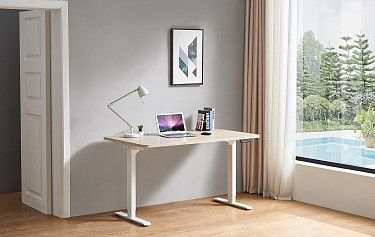 Стол Vancouver (140) беленый дуб, регулируемая высота, электропривод