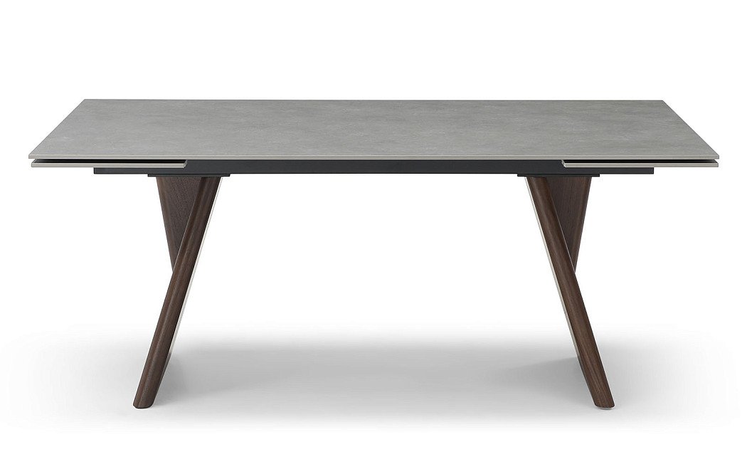Стол раскладной Bremen 180-260, серая керамика/орех - фото 4
