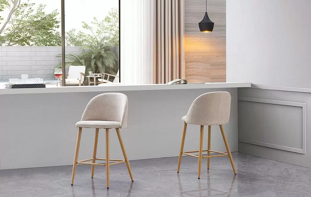 Стул полубарный Matt, бежевый/дерево - фото 2