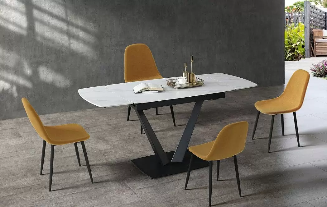 Стол раскладной Livorno 120-180, керамика "каррарский мрамор" - фото 16